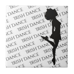 Carreau Danseur irlandais hard Shoe noir et blanc danse