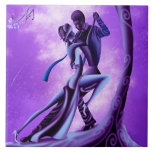 Carreau Danseur romantique sous l'arbre Lune