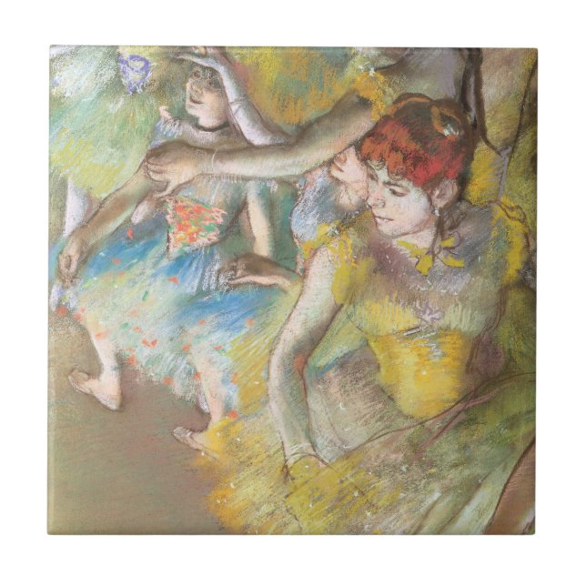Carreau Danseurs de ballet sur scène par Edgar Degas (Devant)