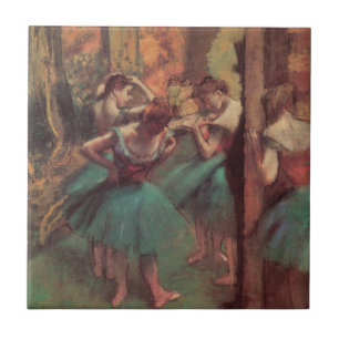 Carreau Danseurs, rose et vert par Edgar Degas