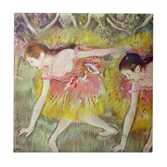 Carreau Danseurs se penchent par Edgar Degas, Ballet Art (Devant)