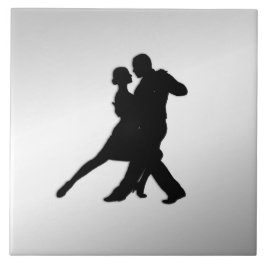 Carreau Danseurs Tango Silhouette 2 Argent