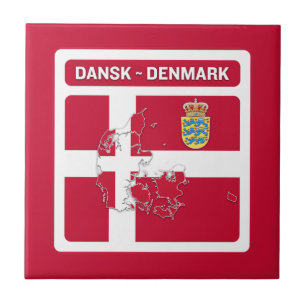 Carreau Dansk Denmark Flag