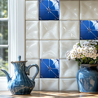 Carreau Dark Blue Art Deco  Ceramic Tile