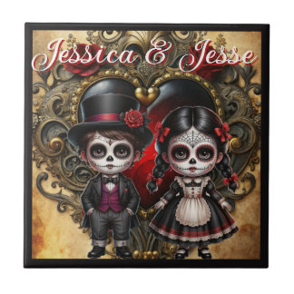 Carreau Dark Romance Sugar Skulls_Amour de Chien