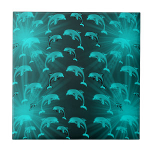 Carreau dauphin, poisson, nature, aquatique, design, belle