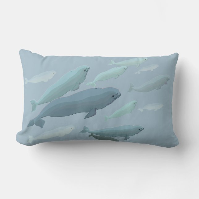 Carreau de baleine de beluga de bébé de coussin de (Recto)