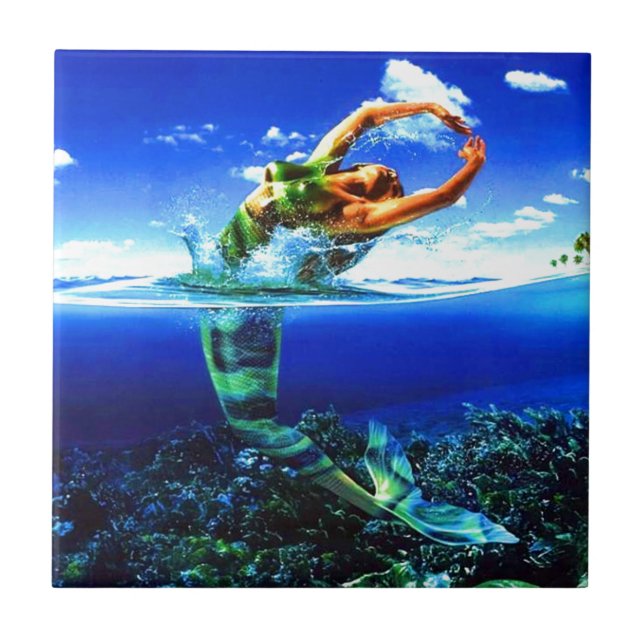 Carreau De Belles Peintures De Sirènes (Devant)