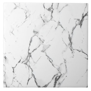 Carreau de céramique à effet marbre blanc élégant