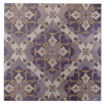 Carreau de céramique à motif marocain Art nouveau