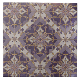 Carreau de céramique à motif marocain Art nouveau