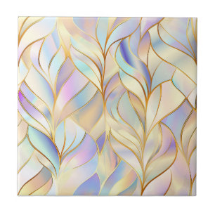 Carreau de céramique abstrait pastel iridescent