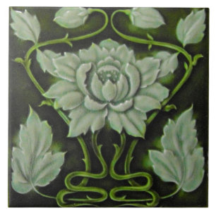 Carreau de céramique - Artichaut Art Nouveau