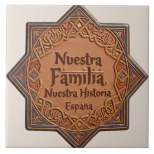 Carreau De Céramique Artisanale : "Notre Famille, Notre Hi