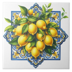 Carreau de céramique au citron