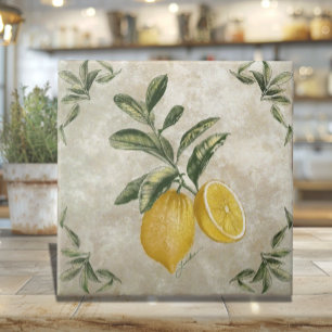 Carreau de céramique aux citrons vintage