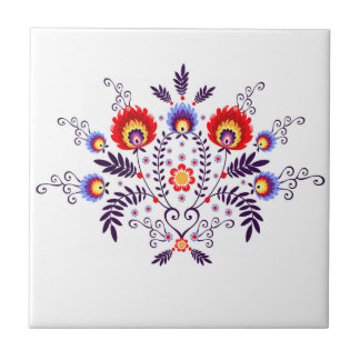 Carreau de céramique avec les gens polonais de