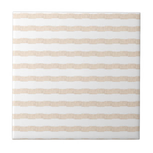 Carreau de céramique beige à rayures Classique Mod