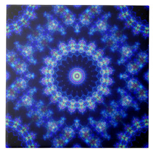 Carreau de céramique bleu et noir