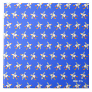 Carreau de céramique d'art : Tinctorial de John.