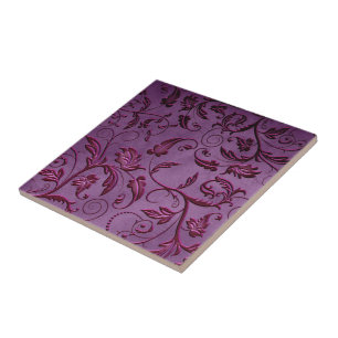 Carreau de céramique de dentelle pourpre
