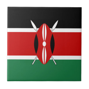 Carreau de céramique de drapeau du Kenya
