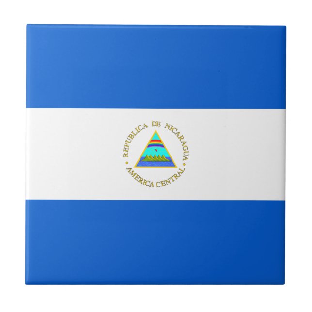 Carreau de céramique de drapeau du Nicaragua (Devant)