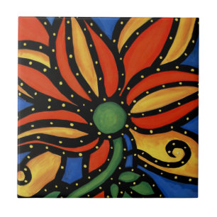 Carreau de céramique de fleur