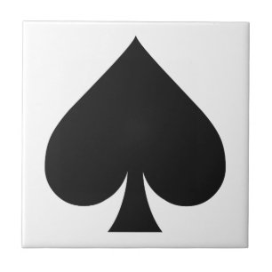 Carreau de céramique de joueur de carte - pelle