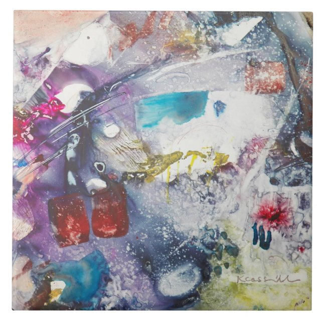 Carreau de céramique de Kay Cassill : "Friture de (Devant)