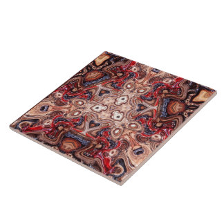 Carreau de céramique de la terre psychédélique