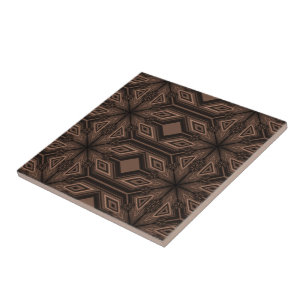 Carreau de céramique de mosaïque brun chocolat