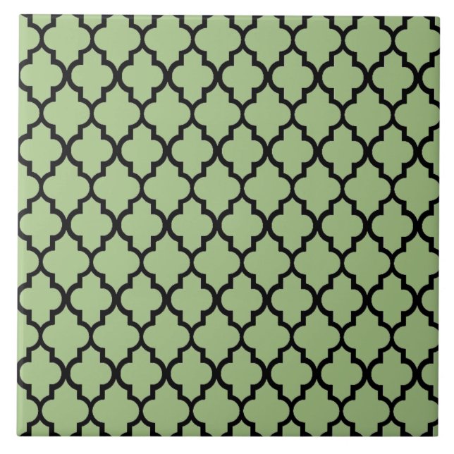 Carreau de céramique de motif marocain (Devant)