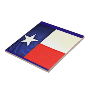 Carreau de céramique de petit drapeau du Texas