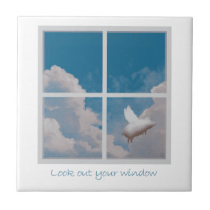 carreau de céramique de porc de vol