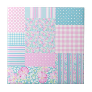 Carreau de céramique de roses de papillons de