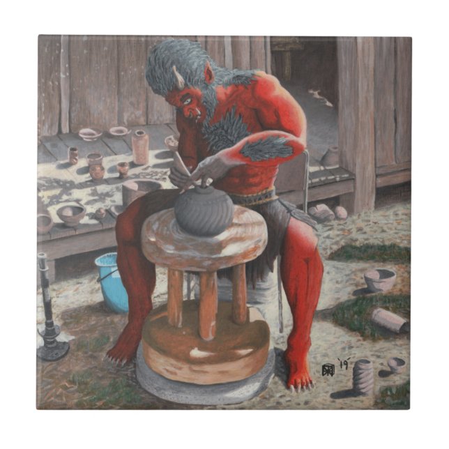 Carreau de céramique de rotation d'imaginaire de (Devant)