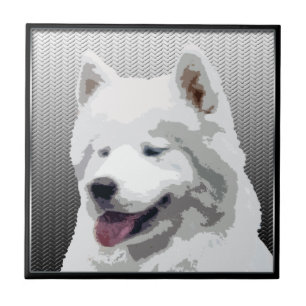 Carreau de céramique de Samoyed
