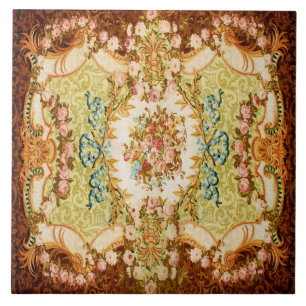 Carreau de céramique de tapisserie baroque