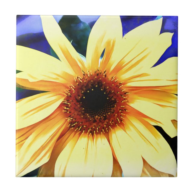 Carreau de céramique de tournesol petit (4,25" x (Devant)