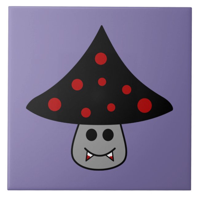 Carreau de céramique de vampire de champignon (Devant)
