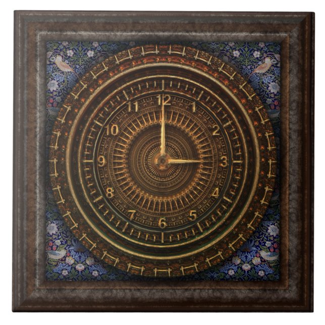 Carreau de céramique d'horloge baroque (Devant)