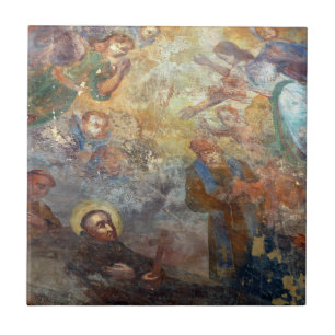 Carreau de céramique d'impression religieux