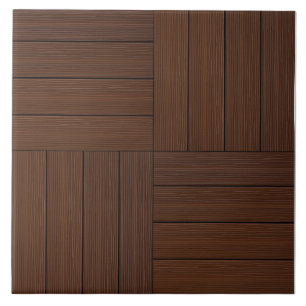 Carreau de céramique en quatuor de bois