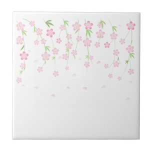Carreau de céramique Fleurs roses et blanches Flor