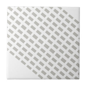 Carreau de céramique gris et blanc à rayures carré
