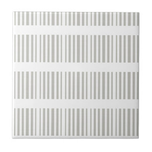 Carreau de céramique gris et blanc rayé
