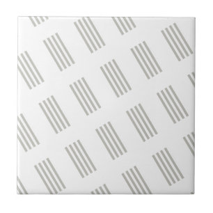 Carreau de céramique gris et blanc rayé