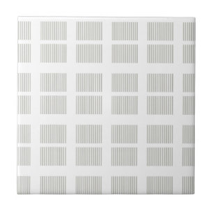 Carreau de céramique gris et blanc rayé