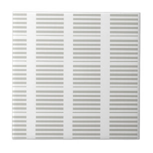 Carreau de céramique gris et blanc rayé